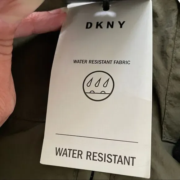 DKNY Water Resistant Women’s Olive Green Jacket New With Tags Size Small - Picture 9 of 16
